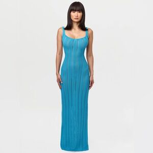 Naked Wardrobe Knit Open Back Maxi Dress